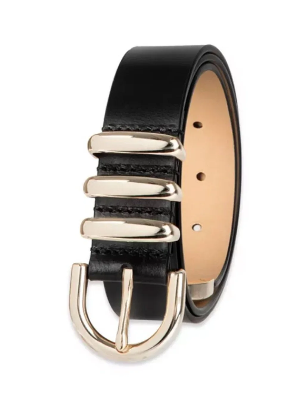 Cole Haan Beveled Edge Modern 3PC Belt Set - Picture 4 of 4